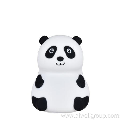 Panda Cartoon Silicone LED Baby Night Lamp